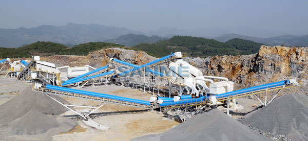 拉法基年产100万吨时产500吨石灰石制砂生产线